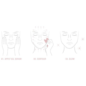 Crystal Contour Gua Sha • Rose Quartz Beauty Tool - Odacite Sweden