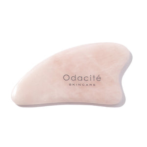 Crystal Contour Gua Sha • Rose Quartz Beauty Tool - Odacite Sweden